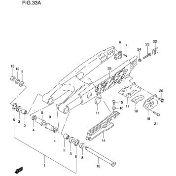 REAR SWINGING ARM (MODEL V)