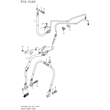 FRONT BRAKE HOSE (SV650AM4 E33)
