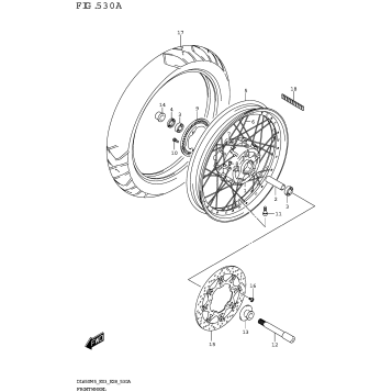 FRONT WHEEL (DL650XA)