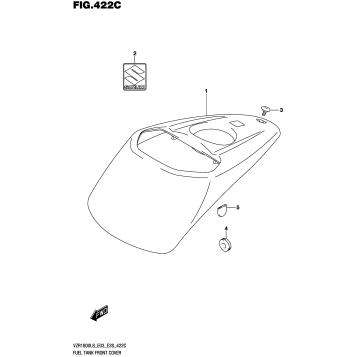 FUEL TANK FRONT COVER (VZR1800BZL8 E28)