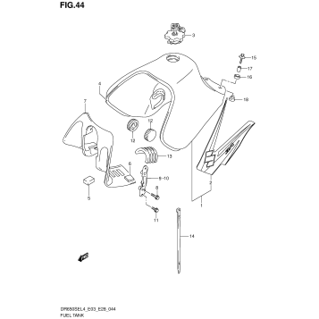 FUEL TANK (DR650SEL4 E33)