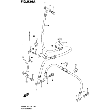 FRONT BRAKE HOSE (SV650L8 E03)