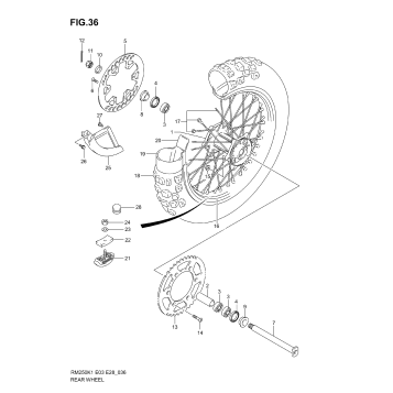 REAR WHEEL (MODEL K1/K2)