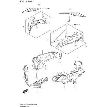 AIR INTAKE PIPE (GSX-R600)
