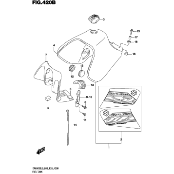 FUEL TANK (DR650SEL9 E28)