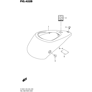 FUEL TANK FRONT COVER (VL1500BL7 E28)