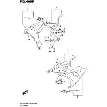 SIDE COWLING (GSX-R1000AL8 E03) (FOR YKV)