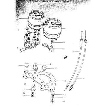 SPEEDOMETER - TACHOMETER (TS250-2)