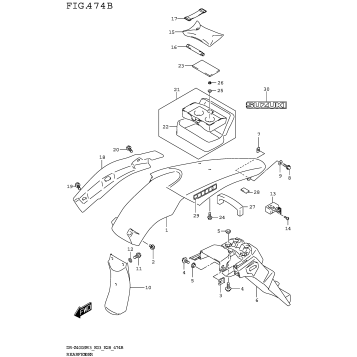 REAR FENDER (DR-Z400SM3 E28)
