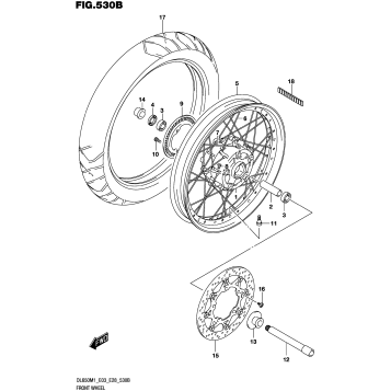 FRONT WHEEL (DL650XA)