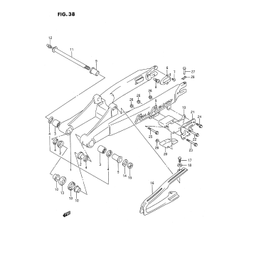 REAR SWINGING ARM (MODEL K/L)