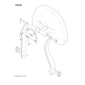 BACKREST, MOUNTS, SADDLEBAGS C50T