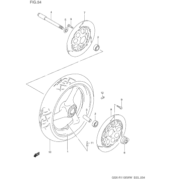 FRONT WHEEL (MODEL P/R)