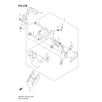 REAR CALIPER (MODEL K5/K6)