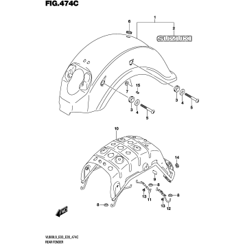 REAR FENDER (VL800L9 E33)