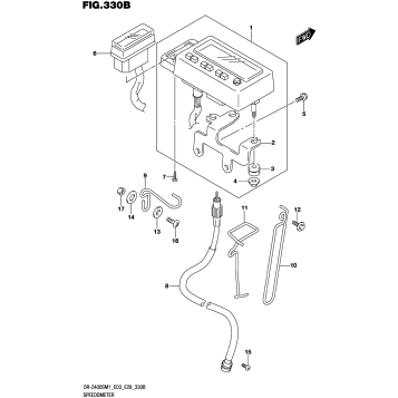 SPEEDOMETER (DR-Z400S:E28)
