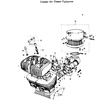 CYLINDER - AIR CLEANER - CARBURETOR
