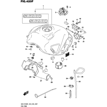 FUEL TANK (GSX-S750,GSX-S750A:E33)