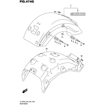 REAR FENDER (VL1500TL8 E33)