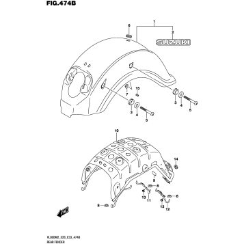 REAR FENDER (VL800T)