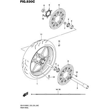FRONT WHEEL (GSX-R1000RL7 E33)