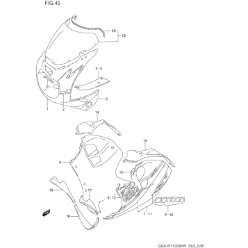 COWLING BODY (MODEL P 17U)