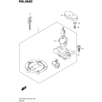 LOCK SET (GSX-S1000AL7 E28)