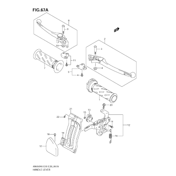 HANDLE LEVER (AN650AK9 E3,E33)