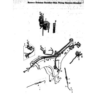 BATTERY-SELENIUM RECTIFIER-MAIN WIRING HARNESS-SWITCHES