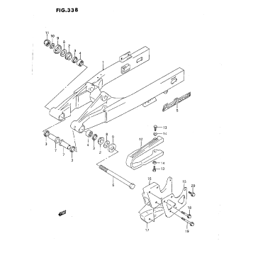 REAR SWINGING ARM (L)