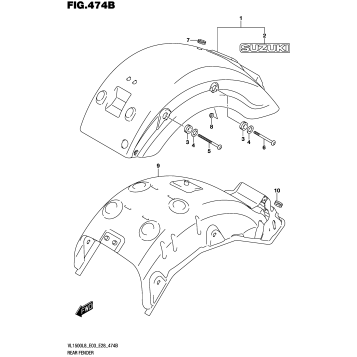 REAR FENDER (VL1500BL8 E28)