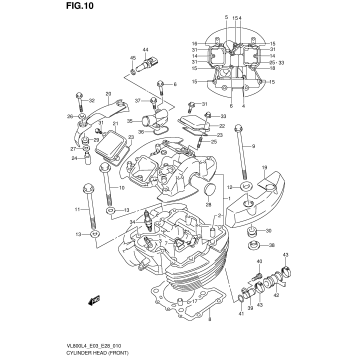 CYLINDER HEAD (FRONT) (VL800TL4 E33)