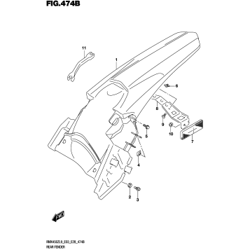 REAR FENDER (RMX450ZL9 E28)