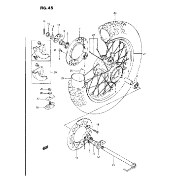 REAR WHEEL (MODEL L/M/N/P)