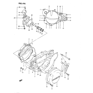CRANKCASE COVER-WATER PUMP (R)