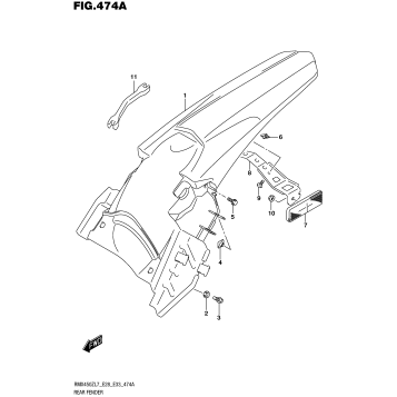 REAR FENDER (RMX450ZL7 E28)