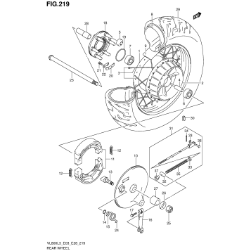 REAR WHEEL (VL800TL3 E28)