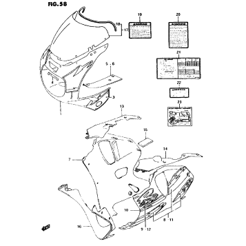 COWLING BODY PARTS (MODEL P M18)