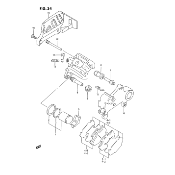 REAR CALIPER (MODEL P/R)
