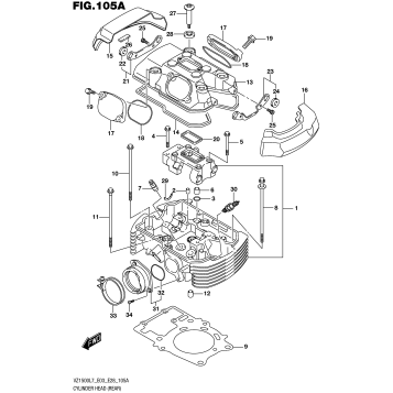 CYLINDER HEAD (REAR)