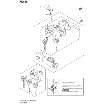 LOCK SET (AN650L4 E03)