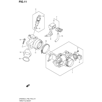 THROTTLE BODY (UH200AL4 P28)