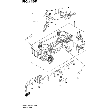 THROTTLE BODY (SV650XAL9 E33)