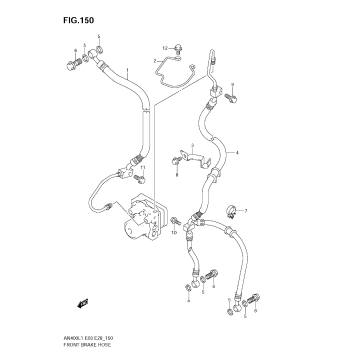 FRONT BRAKE HOSE (AN400A L1 E33)