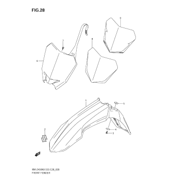 FRONT FENDER (RM-Z450 K8/K9/L0)