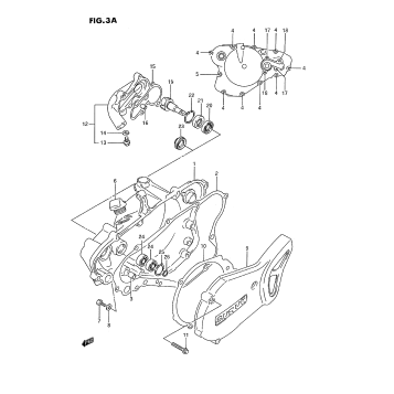 CRANKCASE COVER- WATER PUMP (MODEL K/L/M/N/P/R/S)