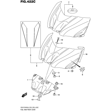 FUEL TANK FRONT COVER (GSX-R1000L6 E33)