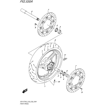 FRONT WHEEL (GSX-S750L5 E03)
