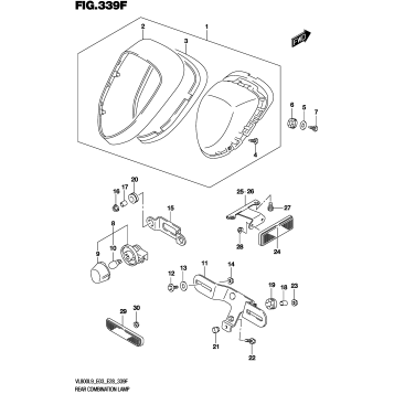 REAR COMBINATION LAMP (VL800TL9 E33)