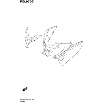 OPTIONAL (FRONT LEG SHIELD COVER )  (AN650ZL7 E33)